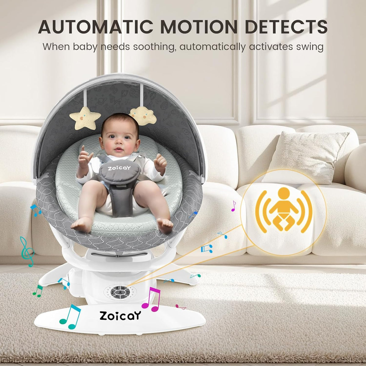 Zoicay 3-in-1 Electric Baby Swing