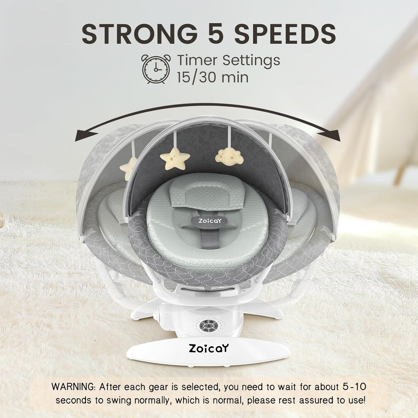 Zoicay 3-in-1 Electric Baby Swing