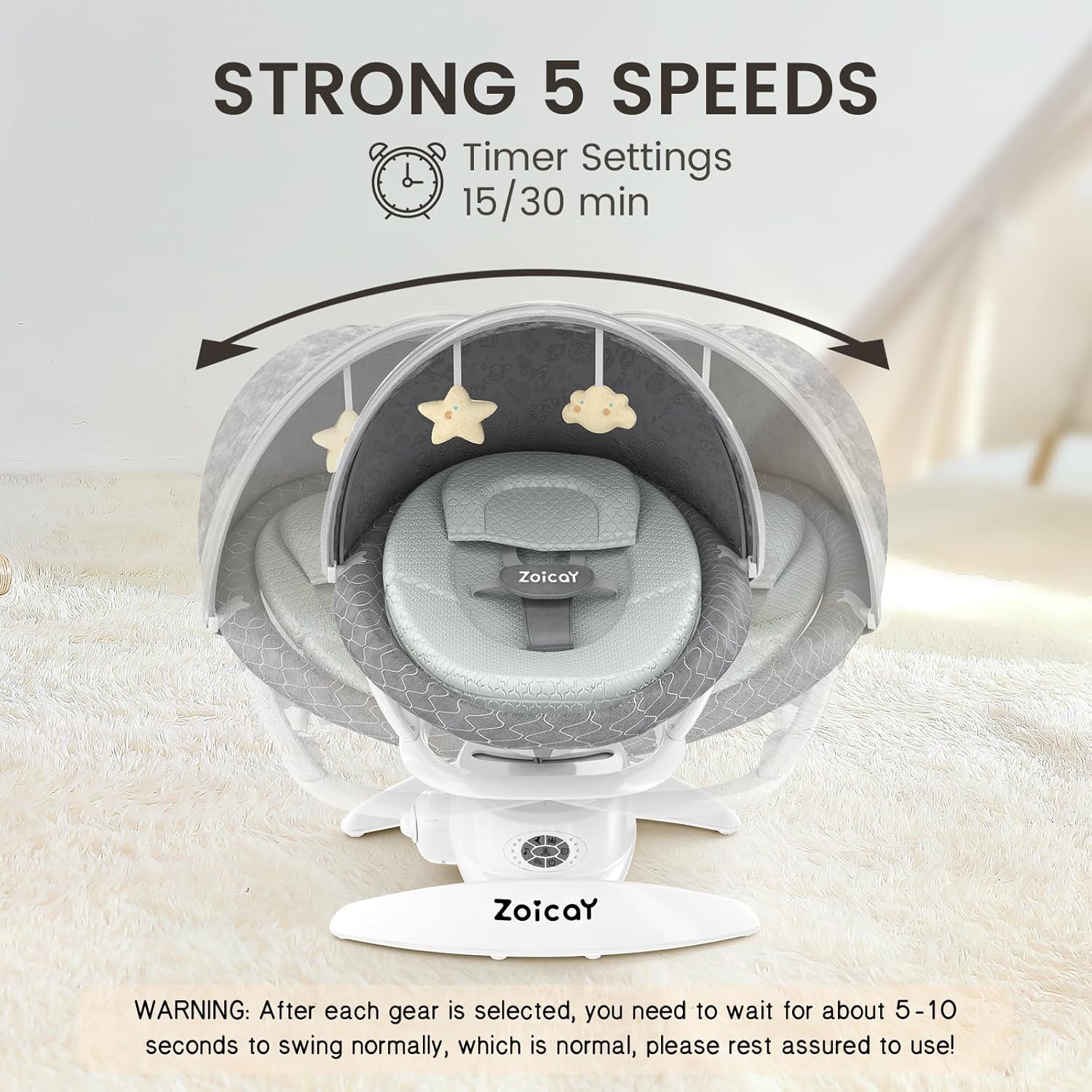 Zoicay 3-in-1 Electric Baby Swing
